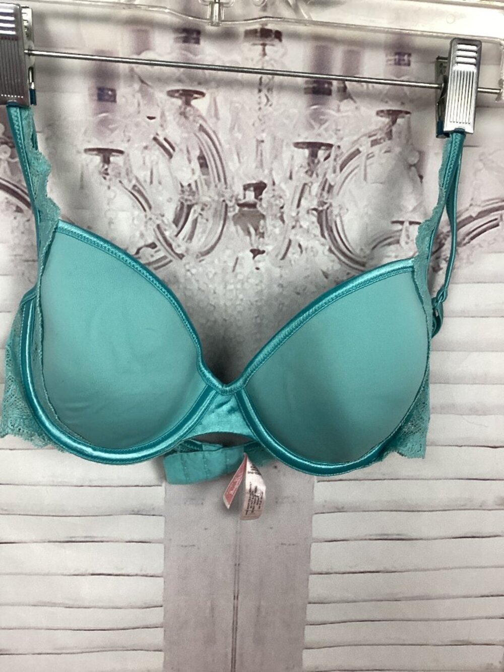 Victoria's Secret Angels Bra Lined Demi Turquoise Green 34C